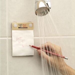 Love Notes Waterproof Shower Notepad - White NEW